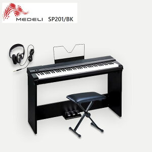 MEDELI SP201 BK ���f�� �d�q�s�A�m ��p�X�^���h ST-430 �֎q �w�b�h�z���t