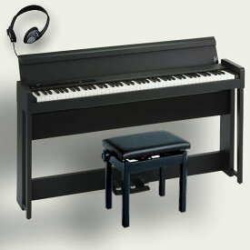 【台数限定特価】KORG 電子ピアノ 88鍵盤 C1 Air BK コルグ 高低椅子(純正) ヘッドホン付
