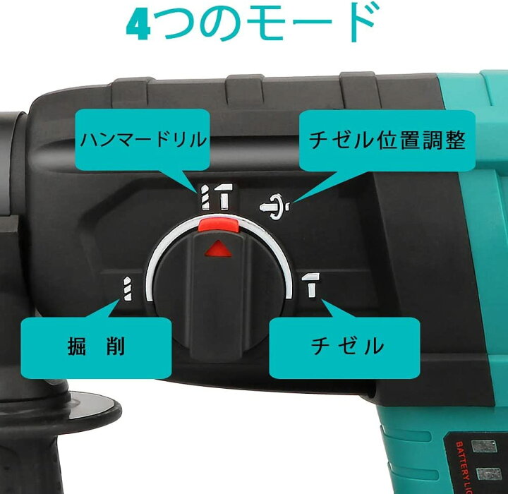楽天市場】Waitleyコードレスハンマードリル 充電式電動工具 マキタ 