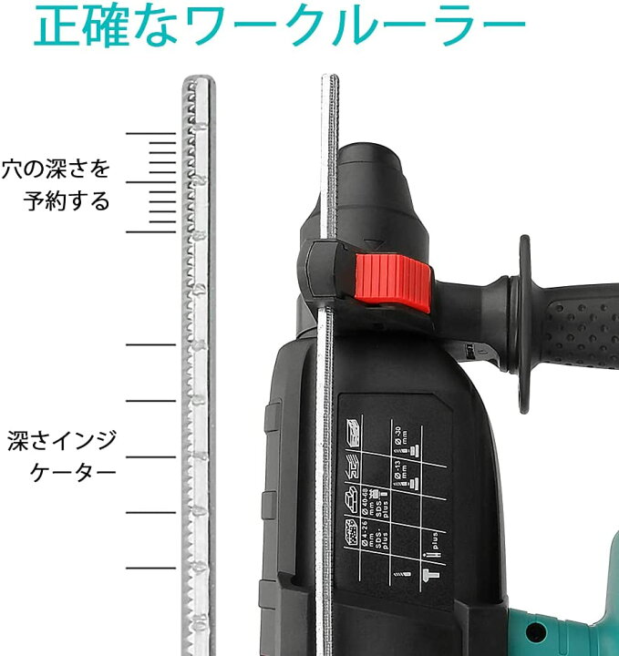 楽天市場】Waitleyコードレスハンマードリル 充電式電動工具 マキタ 
