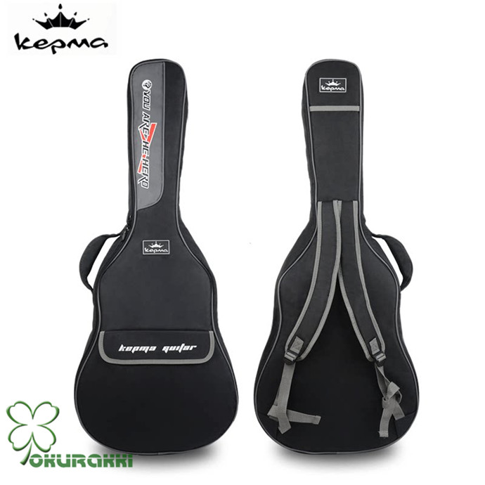 ギターケース/高品質アコースティックギターケース ギターケース PU合皮 ギグバッグ アコギケース セミハードケース アコースティックギターケース41インチ クッション付き 2WAY リュック型 手提げ