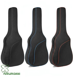 ギターケース オックスフォ一ド アコギケース セミハードケース アコースティックギターケース41インチ クッション付き 2WAY リュック型 手提げ