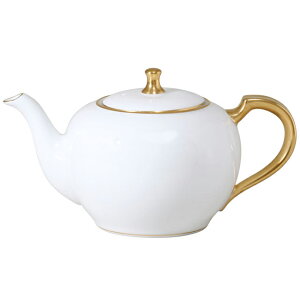 【大倉陶園公式 オンライン】ゴールドライン ポット(小) ティーポット コーヒーポット 約740ml オークラのホワイト 日本製 シンプル おもてなし 磁器 ホワイト 白磁 贈り物 ギフト プレゼ