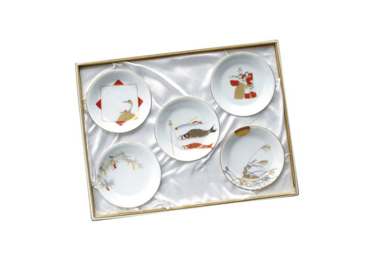 楽天市場】【大倉陶園直営店】 五歳時記 小皿揃（5枚） 約11cm 絵 