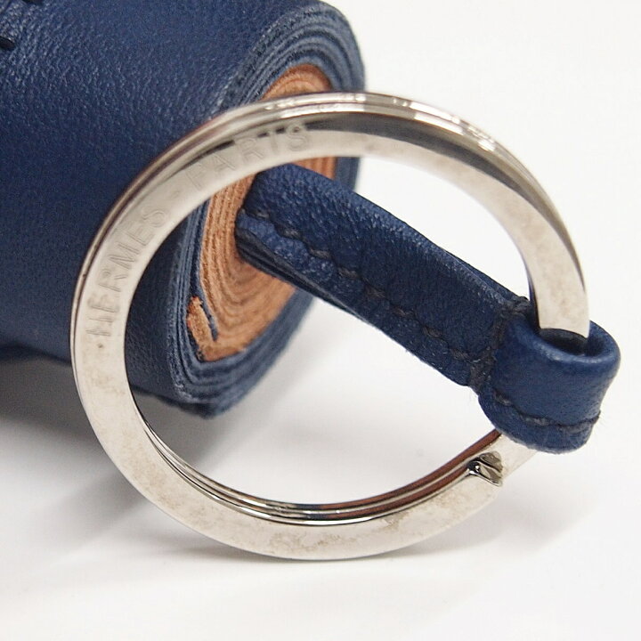 楽天市場】【中古】HERMES エルメス カルメン キーリング ネイビー 