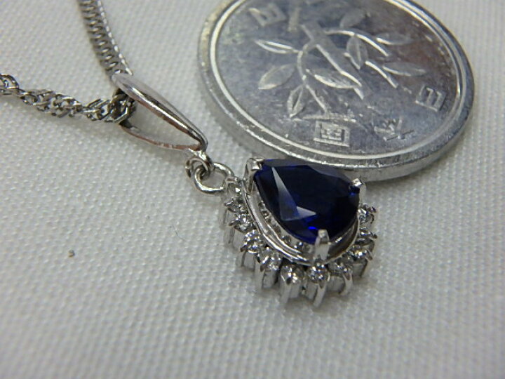 楽天市場】Pt850、サファイヤ付きネックレス【中古】 : ブレークPおくらや 