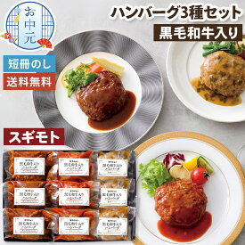 お中元 スギモト ハンバーグ 3種 9個 セット 黒毛和牛 入り 食べ比べ お中元ギフト 【メーカー直送】 和牛 デミグラス 取り寄せ グルメ 和風 贈答用 御中元 簡単調理 湯せん おかず 惣菜 お祝い 内祝 お礼 贈り物 お取り寄せ 有名店 暑中御見舞 送料無料 高級 6000円
