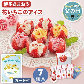 アイス 父の日 ギフト 博多あまおう 花いちごのアイス 7個入【メーカー直送】 父の日ギフト 2026 いちごアイス あまおう苺 送料無料 お菓子 スイーツ アイスクリーム ジェラート 苺 イチゴ マンゴー 練乳 洋菓子 プレゼント お父さん 父親 甘党 喜ぶ 贈り物 3500円