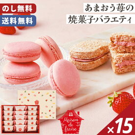 マカロン ダックワーズ あまおう苺 焼き菓子 詰め合わせ メゾン・ド・フレーズ 送料無料 のし無料 包装無料 15個入【メーカー直送】 内祝 お歳暮 2025 贈答用 出産内祝 可愛い 贈答用お菓子 菓子 お取り寄せ スイーツ おしゃれ 御歳暮 お祝い お礼 お供え 贈り物 お返し