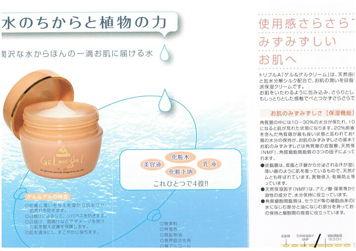 楽天市場】ゲルアンドゲルA ゲル＆ゲル薬用トリプルA 500g1個 送料 