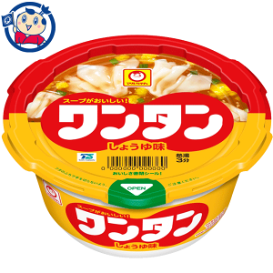 送料無料 カップスープ 東洋水産 マルちゃんワンタンしょうゆ味 32g×12個入×1ケース