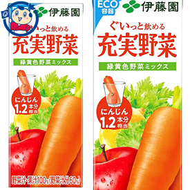 伊藤園 充実野菜 緑黄色野菜ミックス 200ml×24本入×2ケース