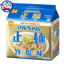 東洋水産 マルちゃん 正麺 旨塩味 5食パック×6個入×3ケース