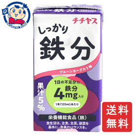 チチヤス しっかり鉄分 125ml×12本入×4ケース