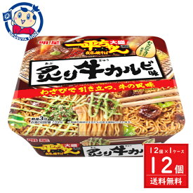 明星 一平ちゃん夜店の焼そば 大盛 炙り牛カルビ味 166g×12個入×1ケース 発売日：2024年3月11日