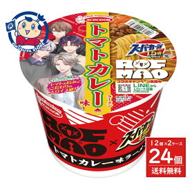 エースコック スーパーカップ1.5倍×ROF-MAO トマトカレー味ラーメン 104g×12個入×2ケース 発売日：2026年4月20日