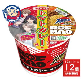 エースコック スーパーカップ1.5倍×ROF-MAO トマトカレー味ラーメン 104g×12個入×1ケース 発売日：2026年4月20日