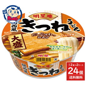 明星 明星庵 きつねうどん 大盛 105g×12個入×2ケース リニューアル発売日：2025年8月25日
