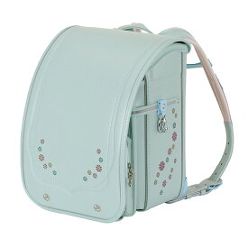 残り1点【20%OFF】ふわりぃ スーパーフラッシュ ランドセル 光る 2027 入学 女の子 緑 型落ち 展示品 720°反射 ミント/ミント05-63585【最大7年保証/即納】