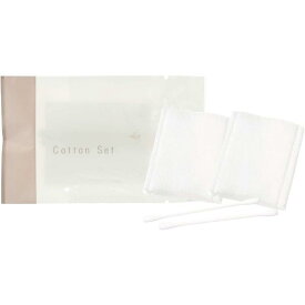 ホテルアメニティコットンセット コットン2枚 綿棒2本 の個包装　ディアリーフ 100セット 500セット