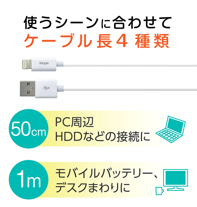楽天市場】iPhone13対応 通信充電ライトニングケーブル MFi認証
