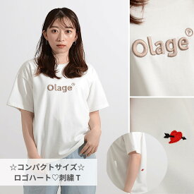 ★レディースサイズ★ Olageロゴ ハート♡刺繍コンパクトT