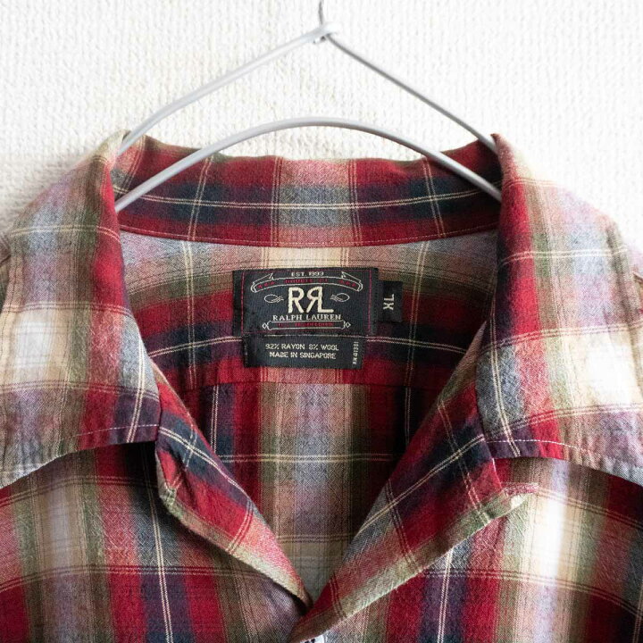 楽天市場】【90S/三ツ星タグ】RRL 【オープンカラー オンブレチェック  