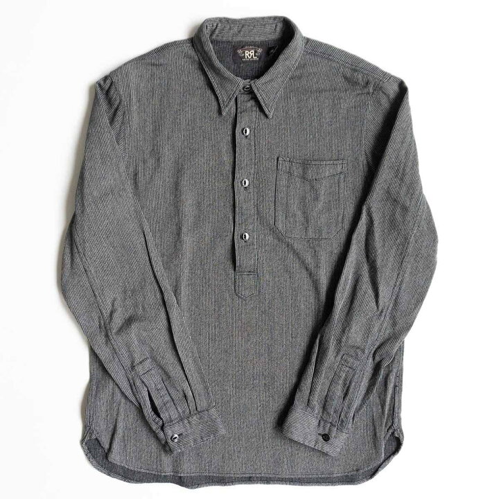 楽天市場】【極美品】RRL 【PULLOVER STRIPE WORK SHIRTS】L プル 