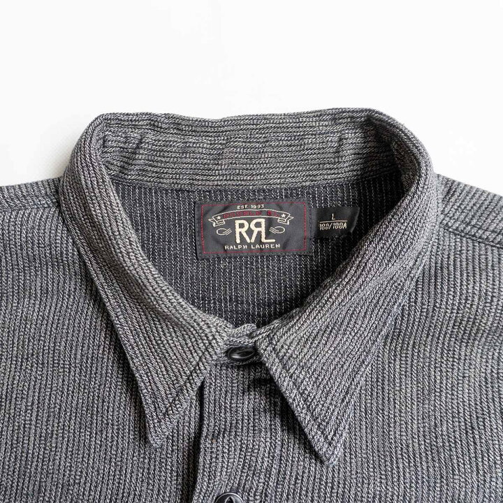 楽天市場】【極美品】RRL 【PULLOVER STRIPE WORK SHIRTS】L プル 