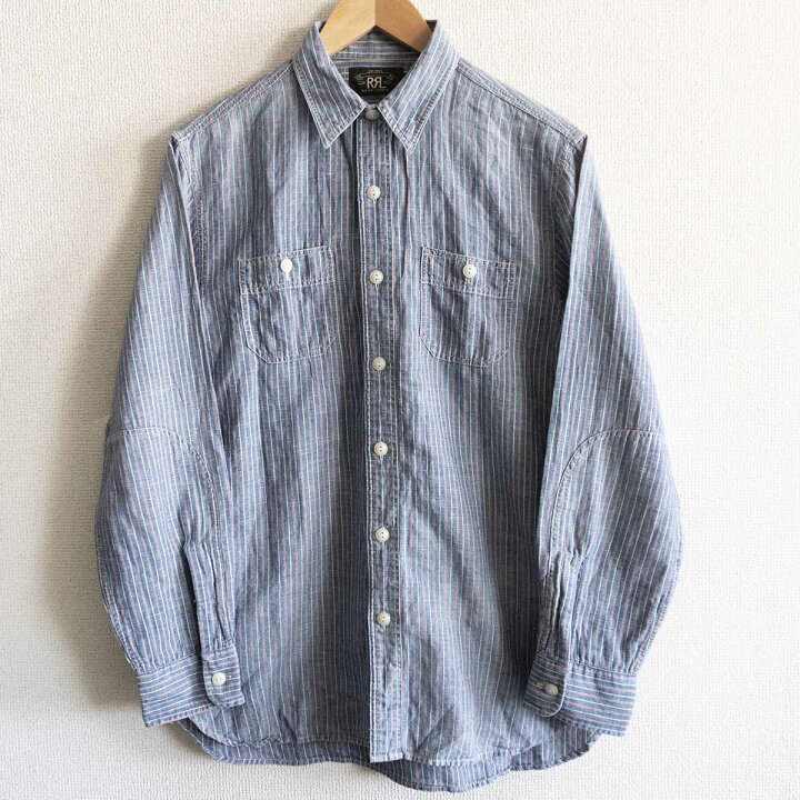 楽天市場】【美品】RRL 【INDIGO STRIPE WORK SHIRTS】S インディゴ 