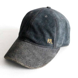 【美品】RRL 【 インディゴレザー キャップ】 帽子 ラルフローレン