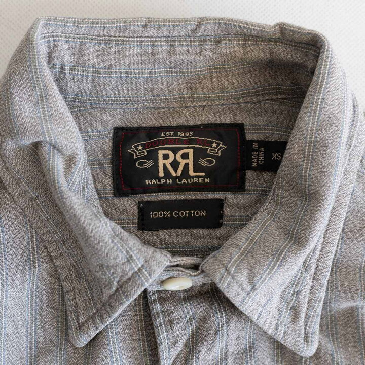 楽天市場】【美品】RRL 【STRIPE WORK SHIRTS】XS ストライプ ワーク 