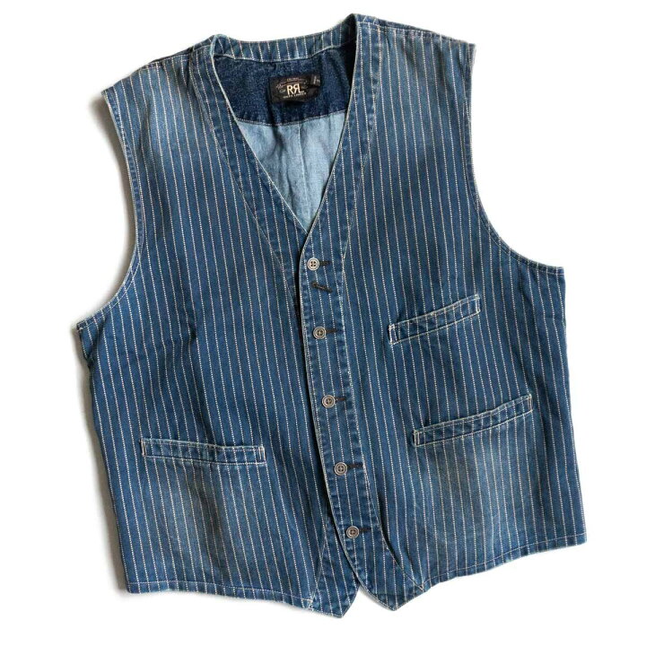 楽天市場】【名作】RRL 【WABASH STRIPE VEST】L ウォバッシュ 