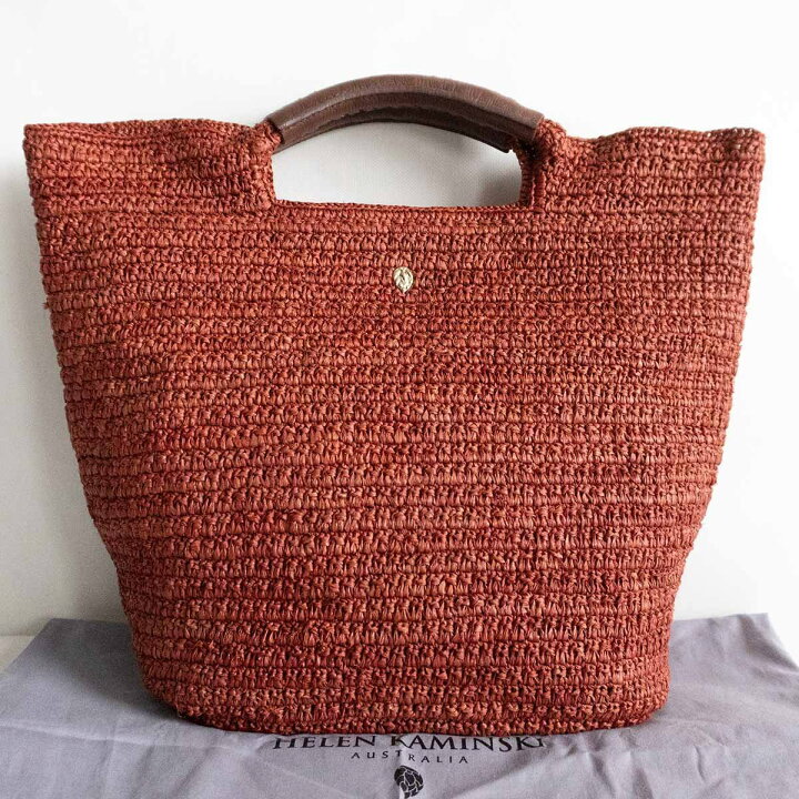 楽天市場】【美品】HELEN KAMINSKI【レザーハンドル ラフィア トート 