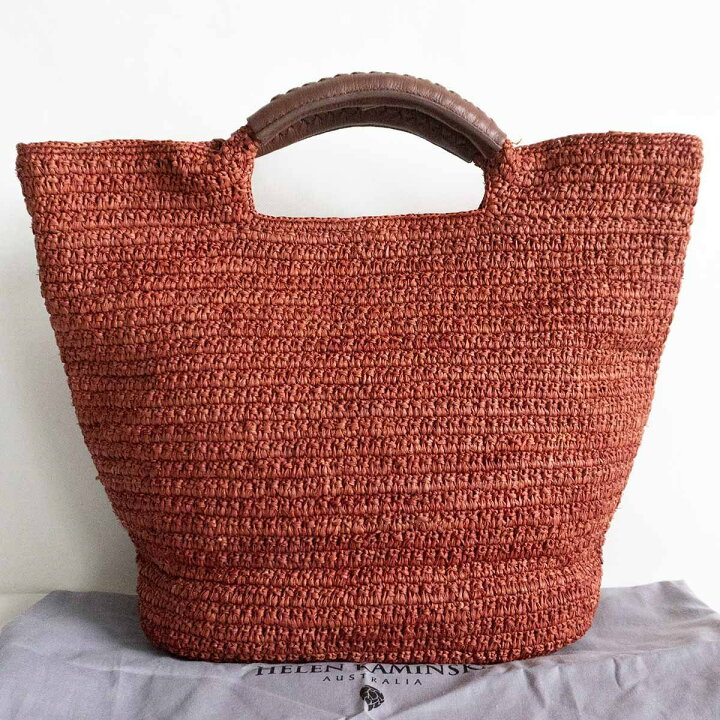 楽天市場】【美品】HELEN KAMINSKI【レザーハンドル ラフィア トート  