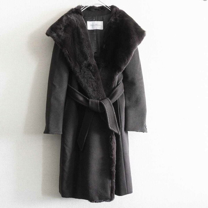 楽天市場】【最高級】 MAX MARA【アルパカ ウール フーデット ガウン  