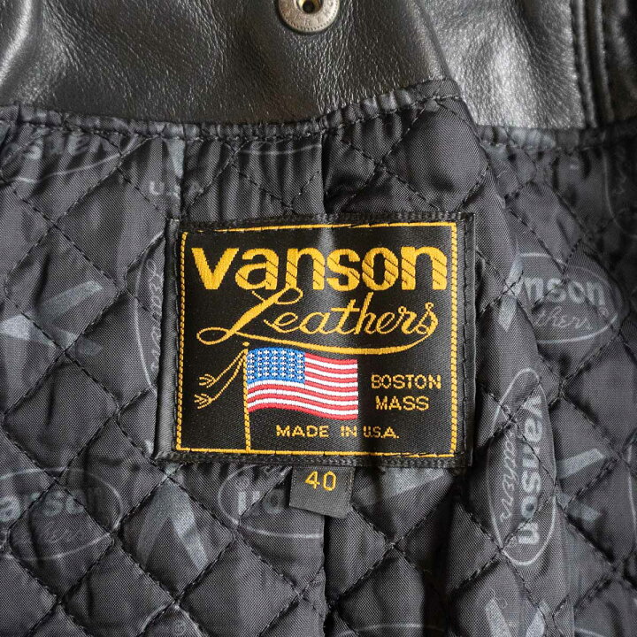 楽天市場】【美品】 VANSON 【C-2 ダブルライダース ジャケット】40  