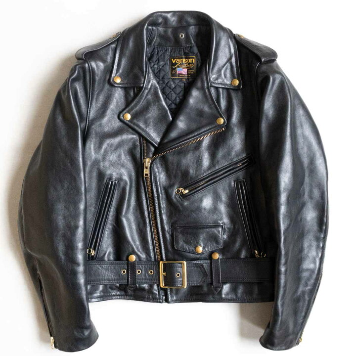 楽天市場】【美品】 VANSON 【C-2 ダブルライダース ジャケット】40 
