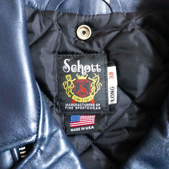 楽天市場】【希少カラー/ネイビー】SCHOTT【613UST/7614/ワンスター 