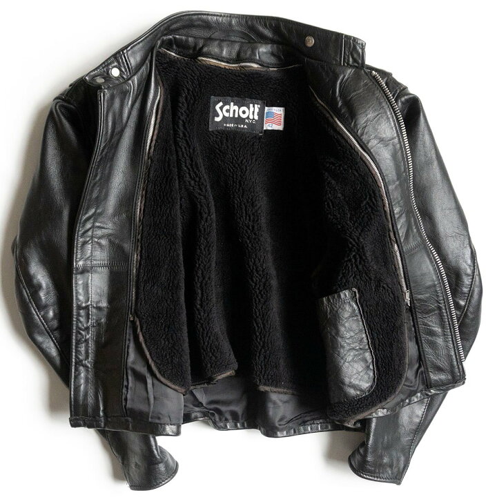 楽天市場】【美品】SCHOTT【641E/シングルライダースジャケット】42  