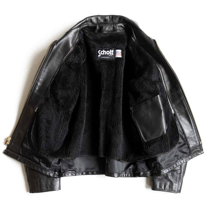楽天市場】【美品】SCHOTT【AT101/シングルライダースジャケット】42 