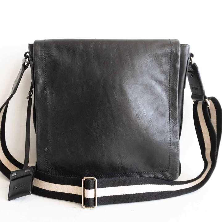 楽天市場】【美品】BALLY 【レザー メッセンジャーバッグ】ブラック  