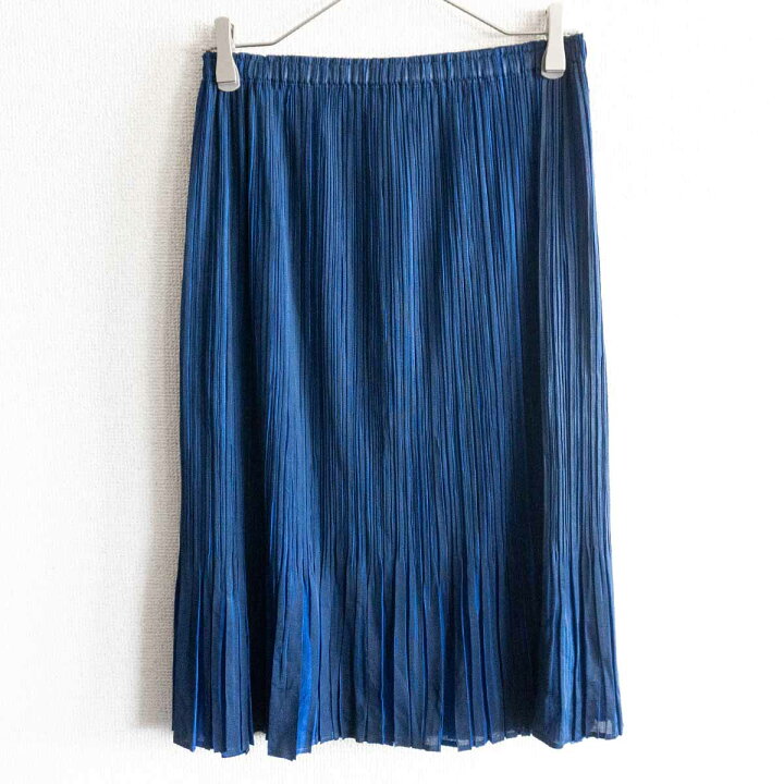楽天市場】【美品】 PLEATS PLEASE【 プリーツ スカート】ネイビー  