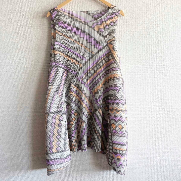 楽天市場】【美品】PLEATS PLEASE【総柄 変形 ワンピース】 プリーツ  