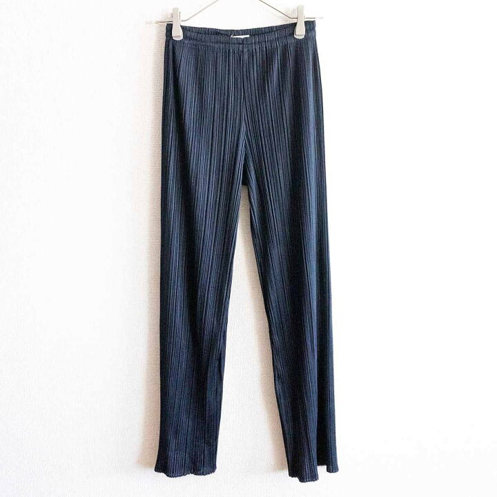 楽天市場】【美品】 PLEATS PLEASE【プリーツ パンツ】ネイビー  