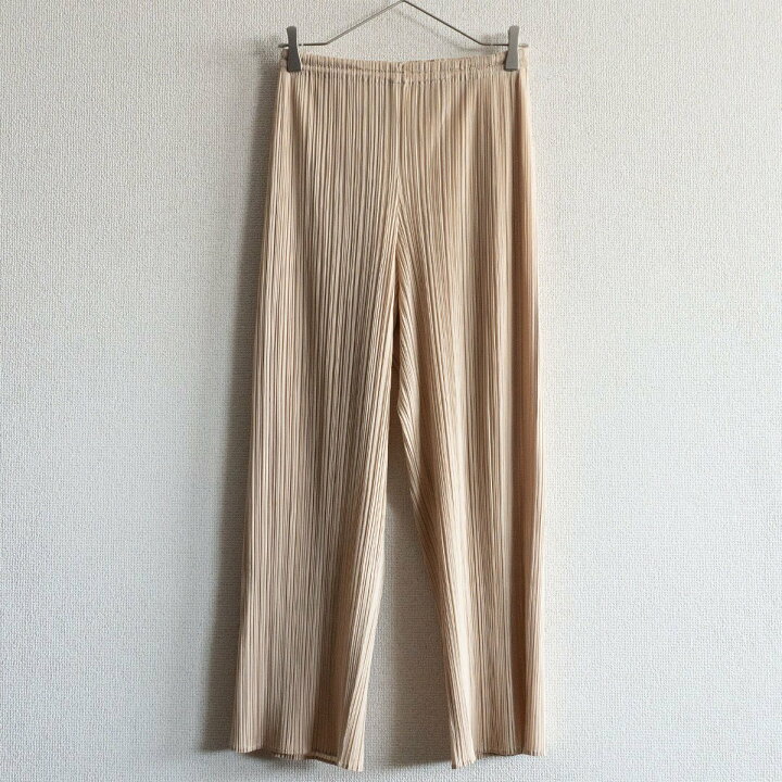 楽天市場】【美品】 PLEATS PLEASE【プリーツ パンツ】1 ベージュ  