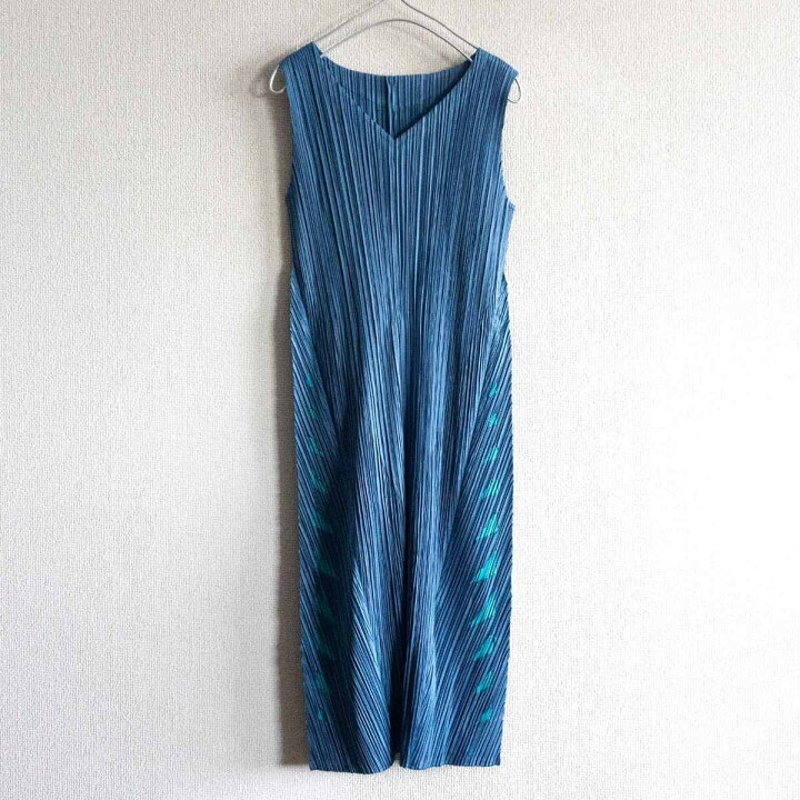 楽天市場】【極美品】PLEATS PLEASE【プリーツ ワンピース】ブルー 