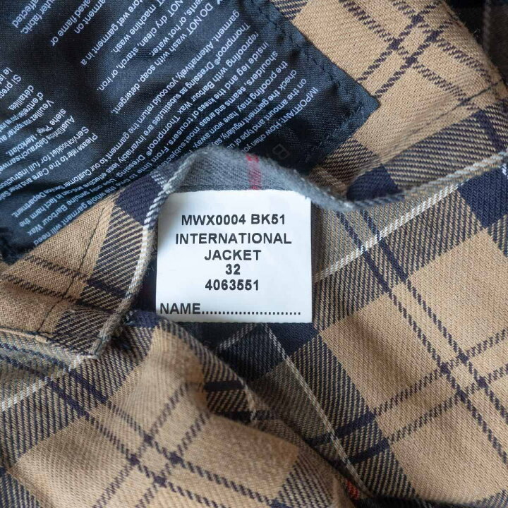 楽天市場】【美品】 BARBOUR 【 International Jacket】MWX0004 BK 51 