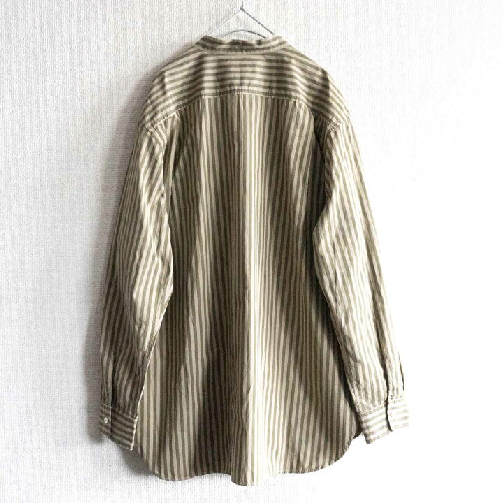 楽天市場】【極美品】CristaSeya 【Striped Cotton Mao Shirt】M 