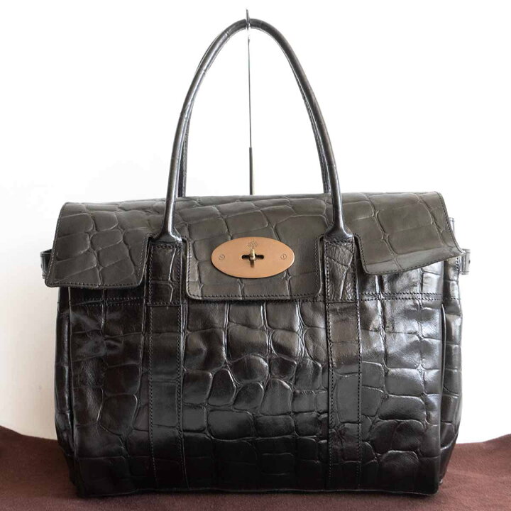 楽天市場】【高級品】Mulberry【型押し ベイズウォーター フラップ  